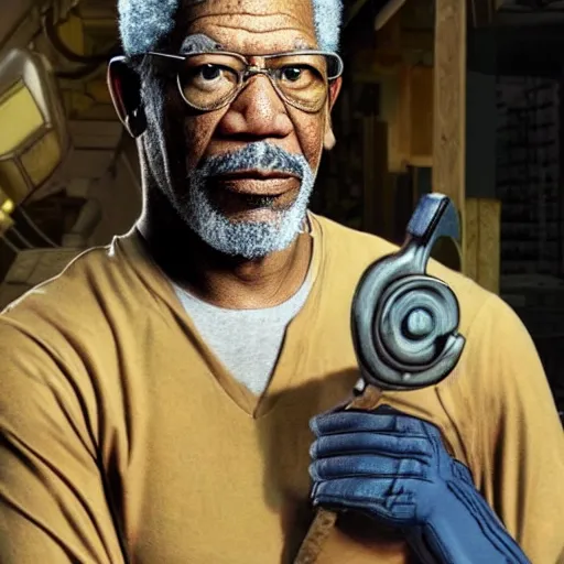 Prompt: Gordon Freeman an Morgan Freeman had a baby