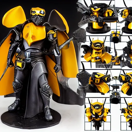 Prompt: Bumblebee as a Mage Knight Rebellion figure