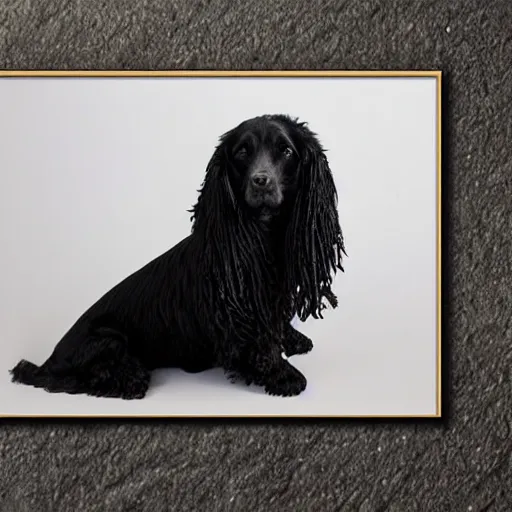 Prompt: black sprocker working as an architect