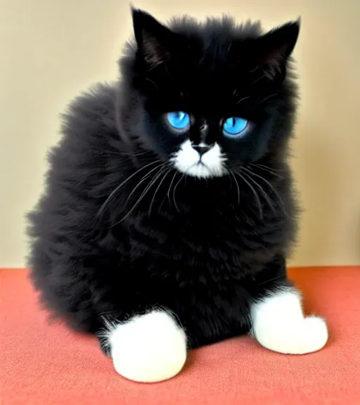 Image similar to black fluffy chantilly - tiffany cat and diluted calico