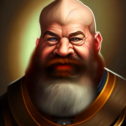 Prompt: portrait painting of a dwarven doctor wearing a surgeon's garb, sharp focus, award - winning, trending on artstation, masterpiece, highly detailed, intricate. art by merwild and ernesto irawan and rachel denton