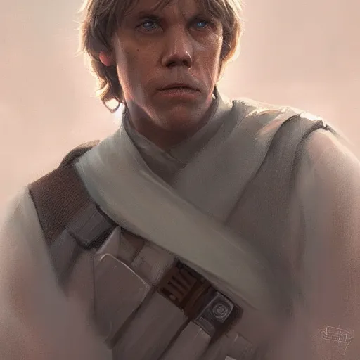 Image similar to portrait of a man by greg rutkowski, luke skywalker, star wars expanded universe, he is about 2 0 years old, highly detailed portrait, digital painting, artstation, concept art, smooth, sharp foccus ilustration, artstation hq