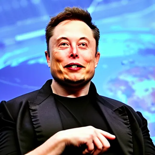 Image similar to Elon musk eating crayons