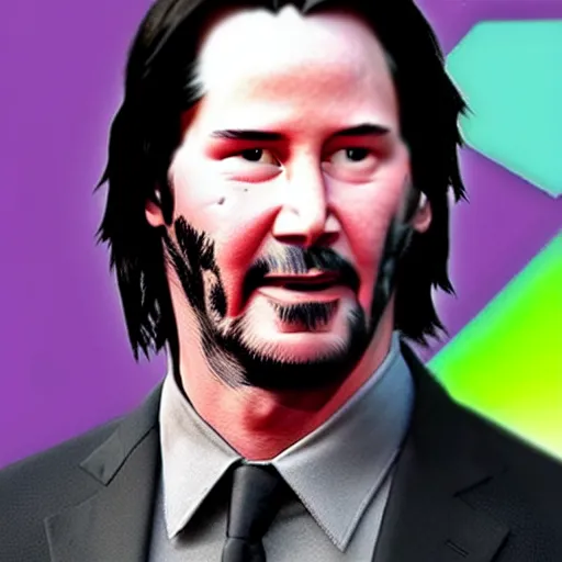 Image similar to keanu reeves shrek hybrid