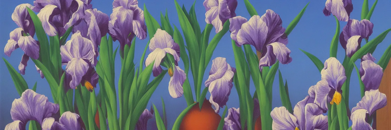 Image similar to iris flower painting magritte