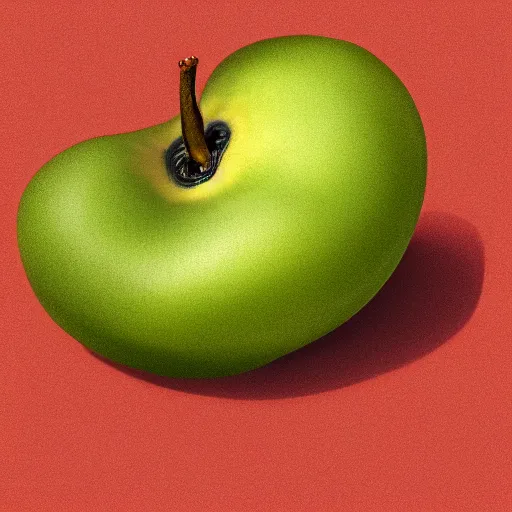 Image similar to centered hyper-realistic single piece of fruit, gray background