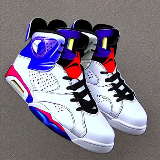 Image similar to spacejam jordan 6 basketball shoes 1990s edition collectors edition