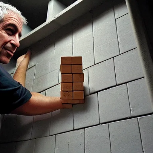 Image similar to “Epstein playing jenga in his jail cell”