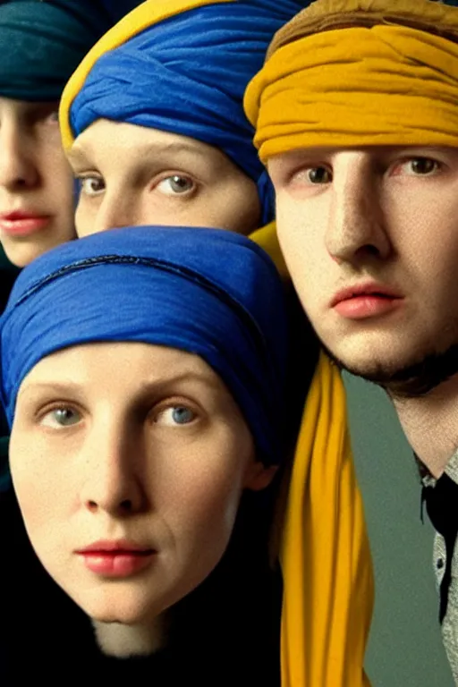 Image similar to beautiful wes anderson movie 3 5 mm film still, only one head single portrait team fortress 2 scout the girl with the pearl earring as the team fortress 2 scout team fortress 2 scout team fortress 2 scout scout team fortress 2 scout, absurdly beautiful, elegant, photographic ultrafine hyperrealistic detailed face wes anderson color, vintage, retro,