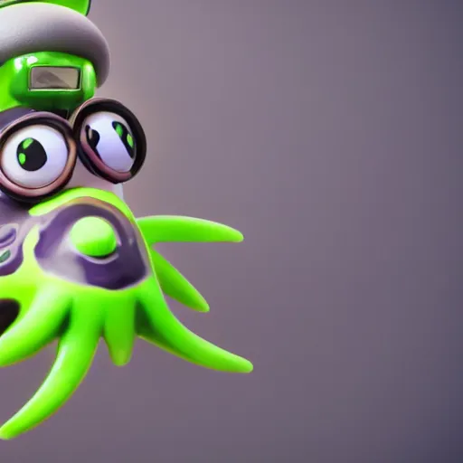 Image similar to splatoon character in dental office octane render