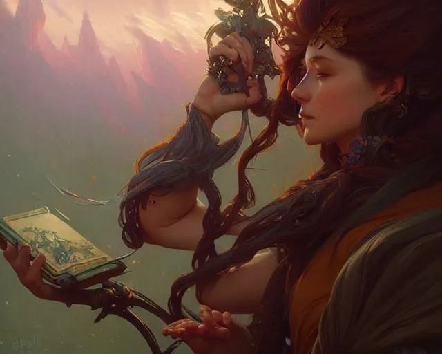 Image similar to if sound had colour, deep focus, d & d, fantasy, intricate, elegant, highly detailed, digital painting, artstation, concept art, matte, sharp focus, illustration, hearthstone, art by artgerm and greg rutkowski and alphonse mucha