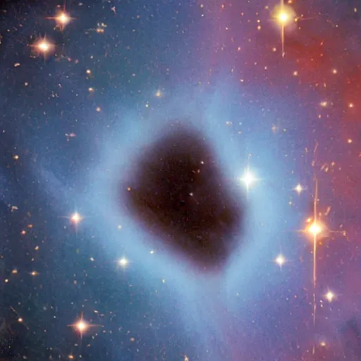 Image similar to the heart of a collapsing star, hubble