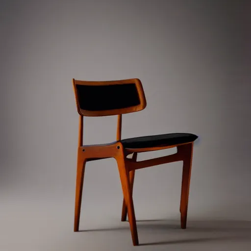 Image similar to midcentury modern wooden chair in the style of møller high end photoshoot