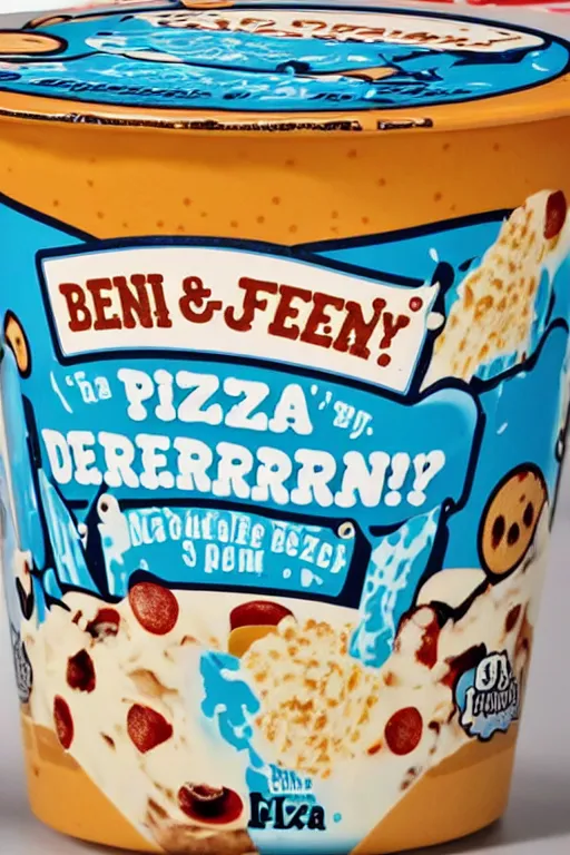 Image similar to pizza flavoured ben and jerry's ice cream