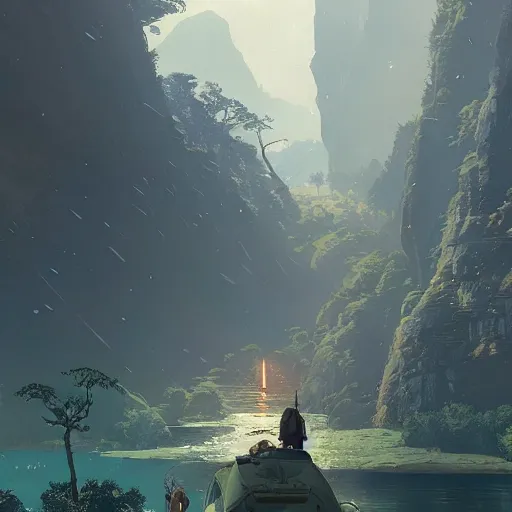 Image similar to highly detailed 🏞🌋, in gta v, stephen bliss, unreal engine, fantasy art by greg rutkowski, loish, rhads, ferdinand knab, makoto shinkai and lois van baarle, ilya kuvshinov, rossdraws, tom bagshaw, global illumination, radiant light, detailed and intricate environment