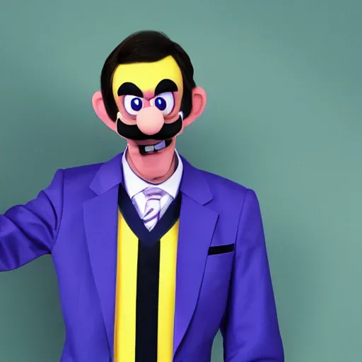 Prompt: Photo of Waluigi as a real human, realistic, award-winning, highly-detailed