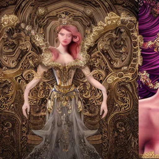 Image similar to princess, gorgeous, ornate and intricate, hyper detailed, octane render, 4 k