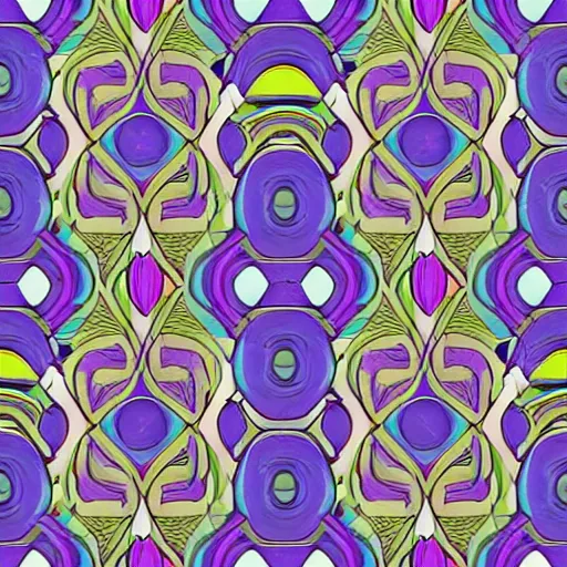 Prompt: seamless pattern of large colorful arches in escher style horizontal multilayers minimalism wallpaper