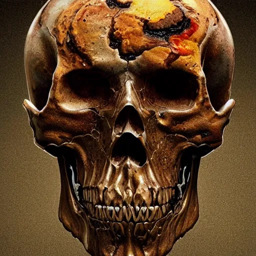 Image similar to portrait_of_a_melting_skull._intricate_abstract._intricate_artwork._by_Tooth_Wu_wlop_beeple_dan_mumford._octane_render_trending_on_artstat