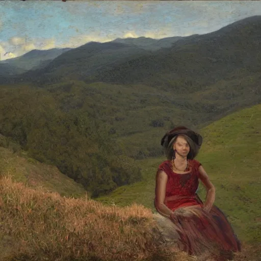 Image similar to unknown woman in the hills