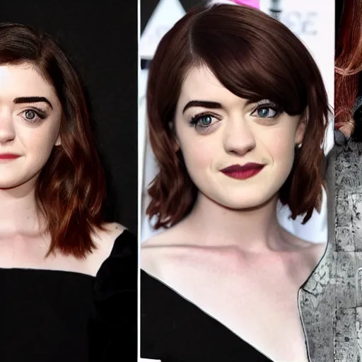 Image similar to a combination of Maisie Williams, Anne Hathaway and Lucy Hale