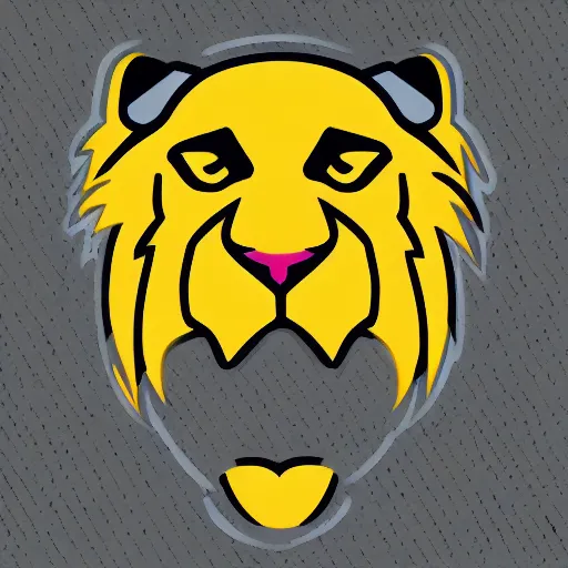 Image similar to a golden panther head logo, sports logo, esports mascot, simplistic, high school mascot,