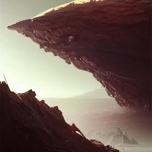 Image similar to gigantic creature on surface of venus, sparth style, fantasy. detailed. sharp focus. trending on artstation. artist greg rutkowski