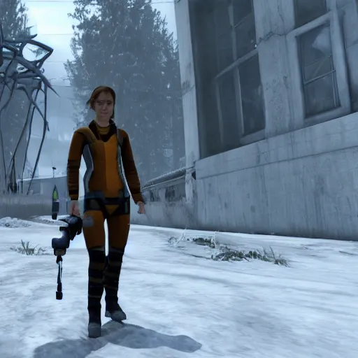 Image similar to Emma Watson in Half-Life 2