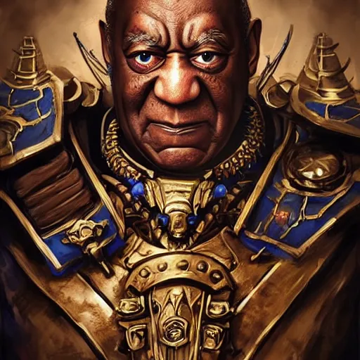 Prompt: Bill Cosby as the emperor of humanity from warhammer 40k made by stanly artgerm lau, wlop, rossdraws, james jean, andrei riabovitchev ,marc simonetti