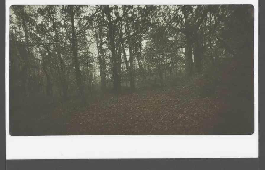 Image similar to an eerie liminal space, polaroid photo