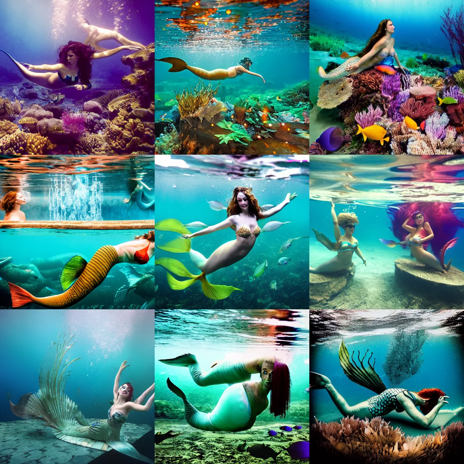 Prompt: NYC, underwater, mermaids