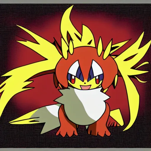 Image similar to new Pokémon, fire type by Ken Sugimori