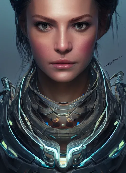 Prompt: asymmetrical!! portrait of an alien with large neontubes in face in the style of, machine face, intricate, elegant, highly detailed, digital painting, artstation, biolusence, concept art, smooth, sharp focus, illustration, art by artgerm and greg rutkowski and alphonse mucha, horizon zero dawn 8 k