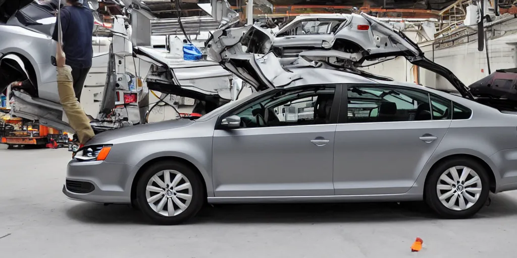 Image similar to profile angle of 2011 volkswagen Jetta cut in half