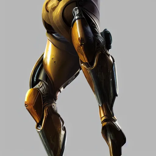 Prompt: a prosthetic leg inspired by the armor of samus aran, hyperdetailed, artstation, cgsociety, 8k