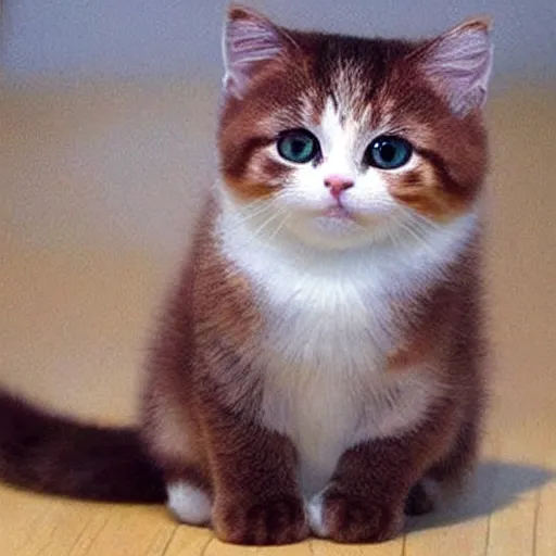 Image similar to very very very very very very very cute chibi adorable beautiful munchkin cat