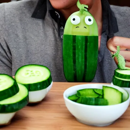 Prompt: cucumber designed as benedict cucumberbatch