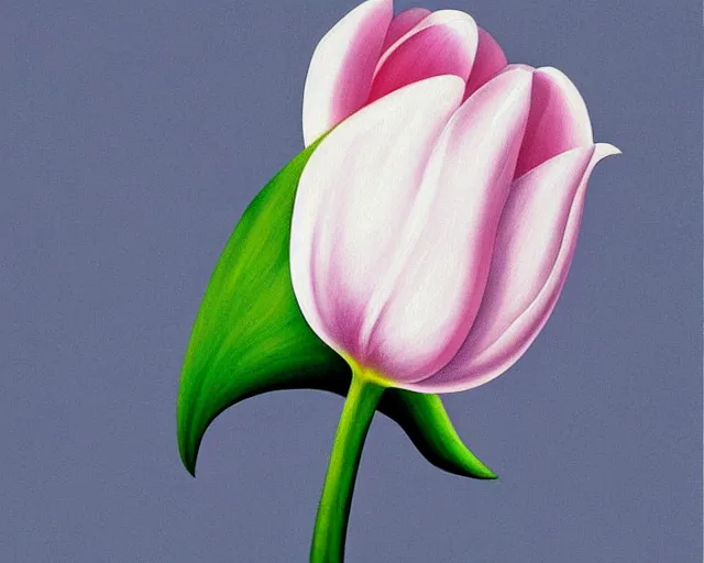 Image similar to rule of thirds the tulip, an ultrafine detailed painting by rafal olbinski, behance contest winner, pop surrealism, detailed painting, very detailed, minimalist, skeuomorphic, airbrush art