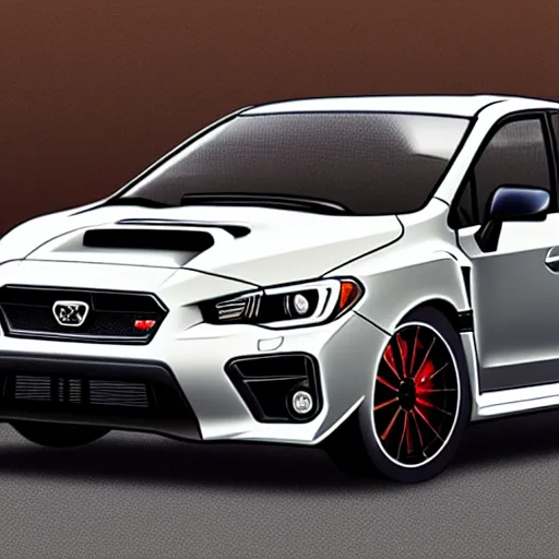 Prompt: a cell shaded 2 0 1 9 wrx