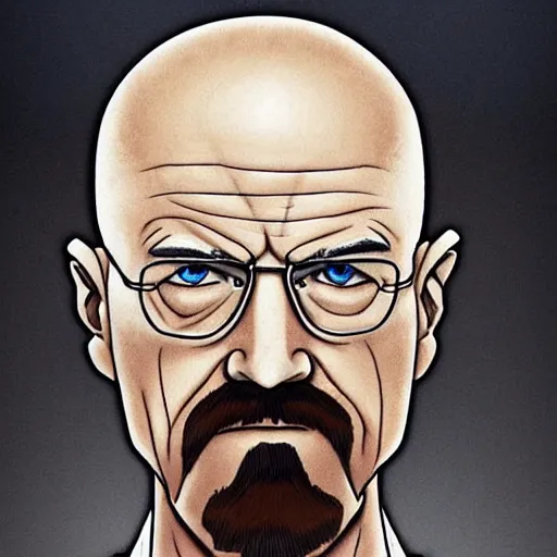 Image similar to Walter White as avatar Aang from avatar the last airbender, in the style of Avatar the Last Airbender