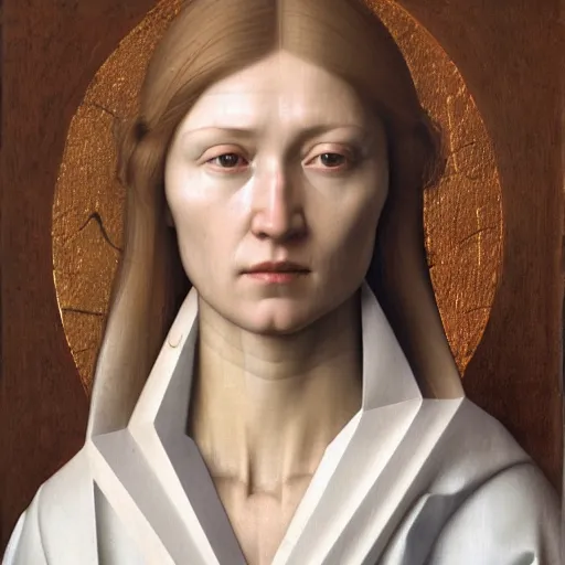 Image similar to portrait of maria, in deposition of christ by van der weyden, high quality, realism, artstation, octane