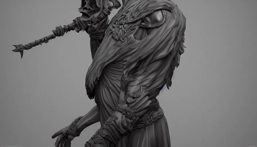 Image similar to Grim Reaper as roman statue, hyperdetailed, artstation, cgsociety, 8k