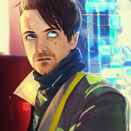 Image similar to portrait of jesse pinkman as an energy engineer, anime fantasy illustration by tomoyuki yamasaki, kyoto studio, madhouse, ufotable, trending on artstation