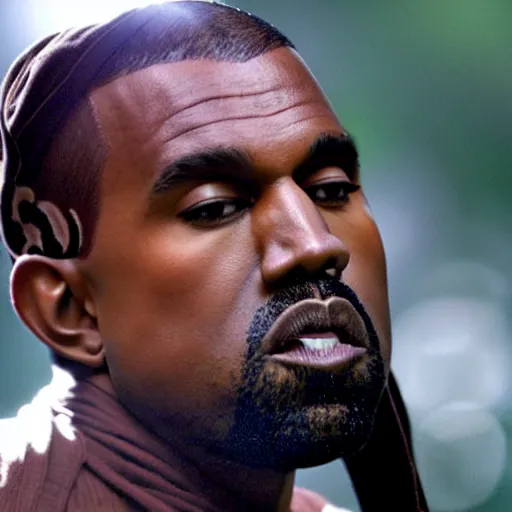 Image similar to Kanye West as Elrond, lotr stock photo, 4k, 85mm, f/8