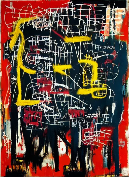 Image similar to love war and apocalypse, street art, jean - michel basquiat