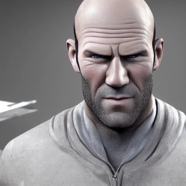 Image similar to jason statham as a pixar disney character from up 2 0 0 9 unreal engine octane render 3 d render photorealistic