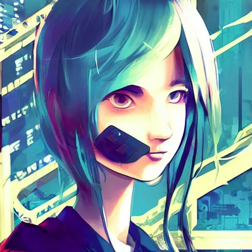 Prompt: Frequency indie album cover, luxury advertisement, indigo filter, blue and black colors. highly detailed post-cyberpunk sci-fi close-up schoolgirl in asian city in style of cytus and deemo, mysterious vibes, by Ilya Kuvshinov, by Greg Tocchini, nier:automata, set in half-life 2, beautiful with eerie vibes, very inspirational, very stylish, with gradients, surrealistic, dystopia, postapocalyptic vibes, depth of field, mist, rich cinematic atmosphere, perfect digital art, mystical journey in strange world, beautiful dramatic dark moody tones and studio lighting, shadows, bastion game, arthouse