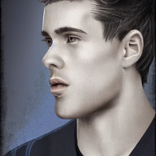 Image similar to a very handsome young man, digital art