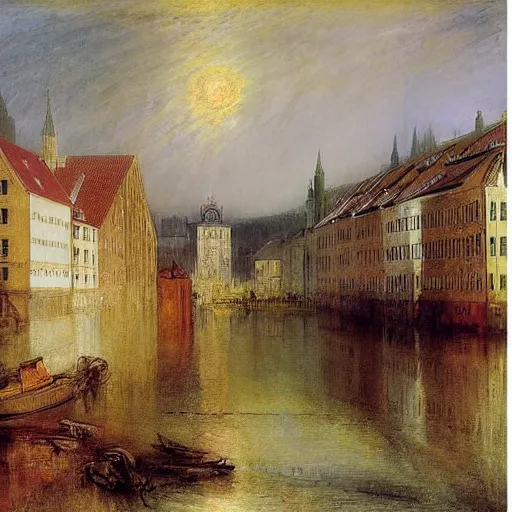 Prompt: Trondheim by William turner