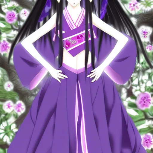 Image similar to elegant chinese princess, purple eyes, anime style, award winning art